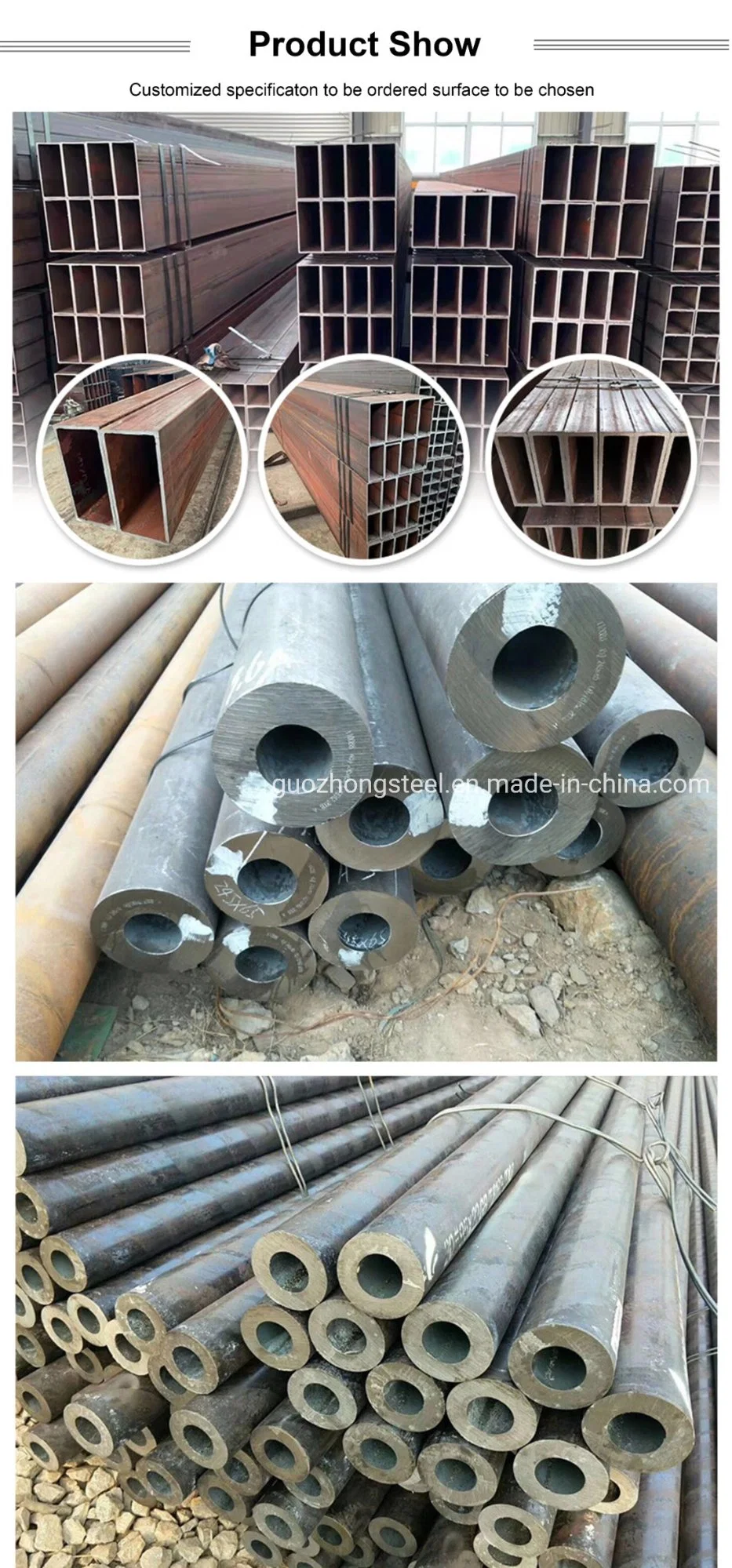 API 5L ASTM A106 A53 Skived Rolling Burnished Hydraulic Cylinder Seamless Steel Tube